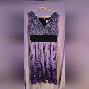 Rare 50th Anniversary Disney Haunted Mansion Wallpaper Dress XL